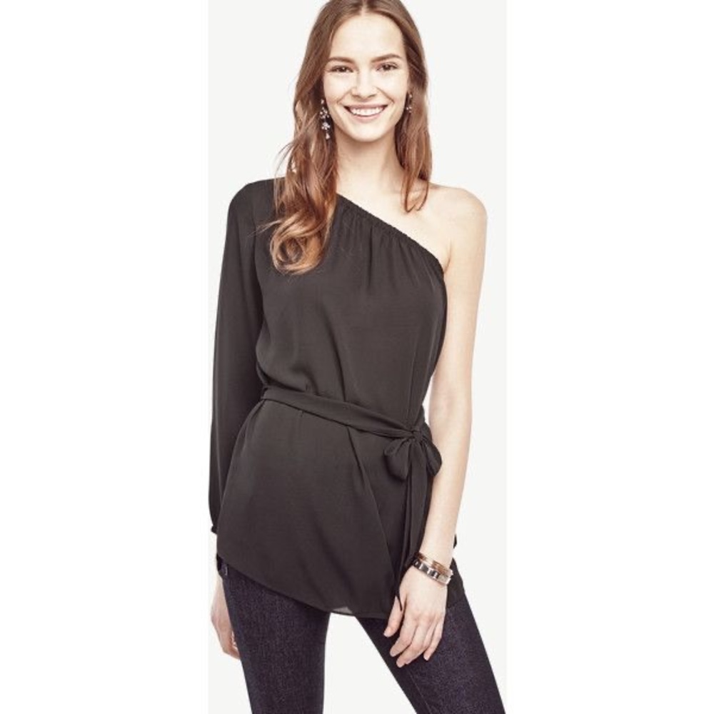 Ann Taylor One Shoulder Belted Tunic
